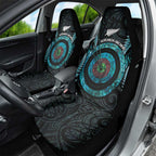 New Zealand Archery Car Seat Cover Aotearoa Silver Fern Maori - Aussie Hoodie
