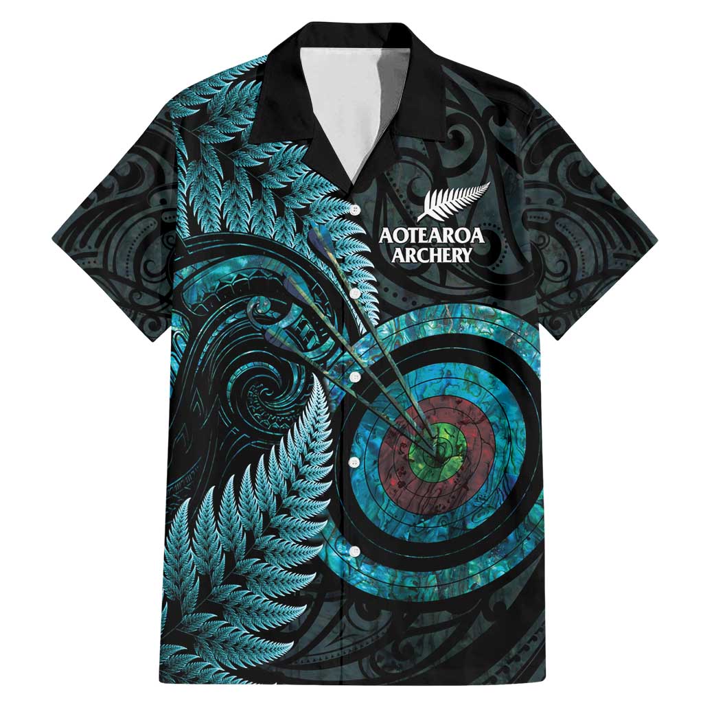 New Zealand Archery Family Matching Mermaid Dress and Hawaiian Shirt Aotearoa Silver Fern Maori - Aussie Hoodie