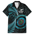 New Zealand Archery Family Matching Mermaid Dress and Hawaiian Shirt Aotearoa Silver Fern Maori - Aussie Hoodie