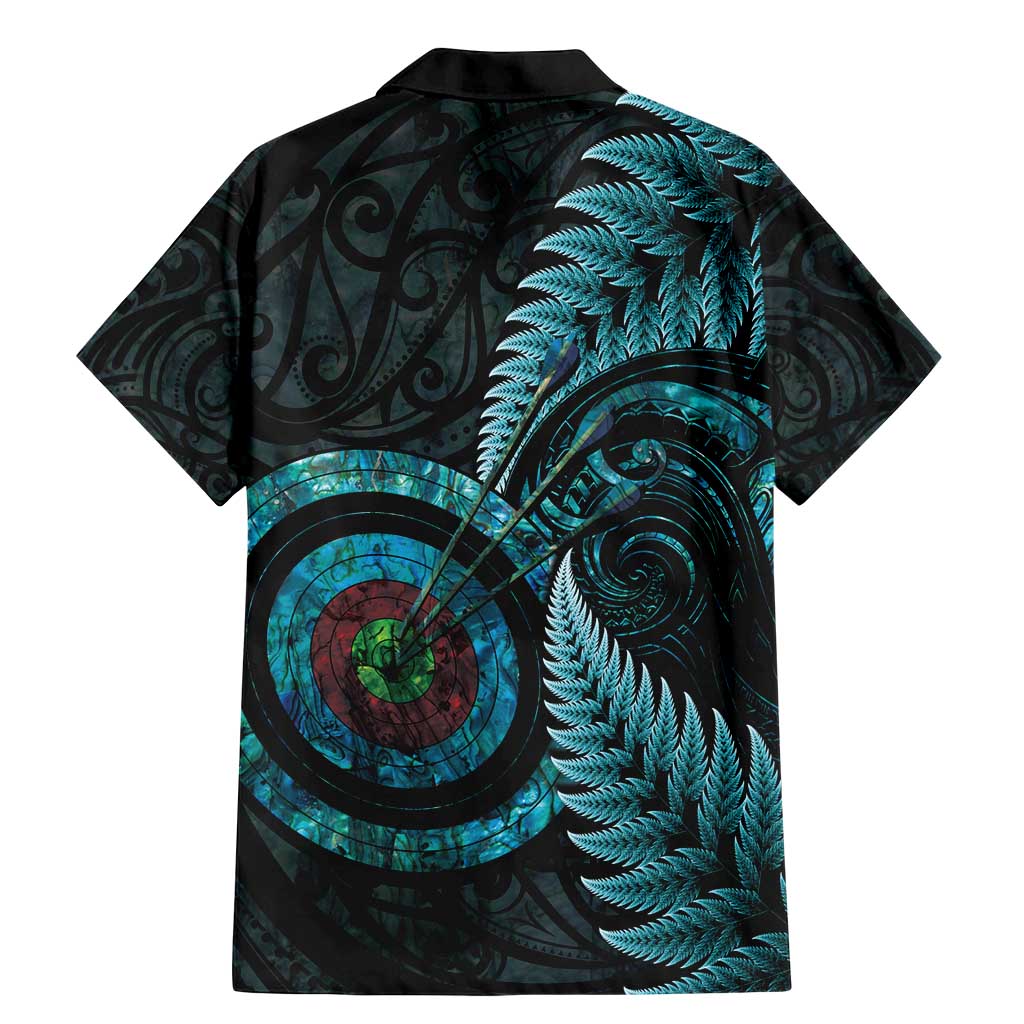 New Zealand Archery Family Matching Mermaid Dress and Hawaiian Shirt Aotearoa Silver Fern Maori - Aussie Hoodie