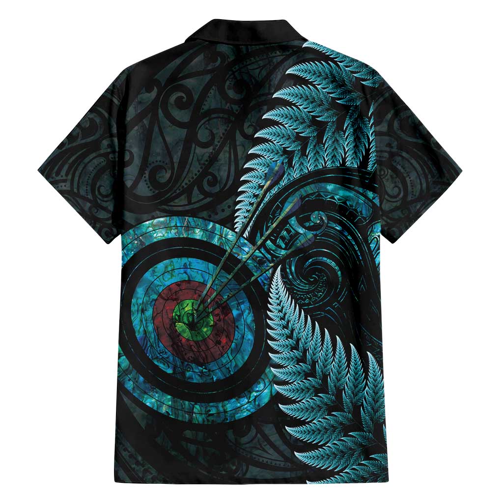 New Zealand Archery Family Matching Off Shoulder Maxi Dress and Hawaiian Shirt Aotearoa Silver Fern Maori - Aussie Hoodie