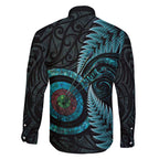 New Zealand Archery Family Matching Short Sleeve Bodycon Dress and Hawaiian Shirt Aotearoa Silver Fern Maori - Aussie Hoodie