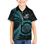 New Zealand Archery Hawaiian Shirt Aotearoa Silver Fern Maori - Aussie Hoodie