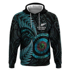 New Zealand Archery Hoodie Aotearoa Silver Fern Maori - Aussie Hoodie