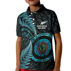 New Zealand Archery Kid Polo Shirt Aotearoa Silver Fern Maori - Aussie Hoodie