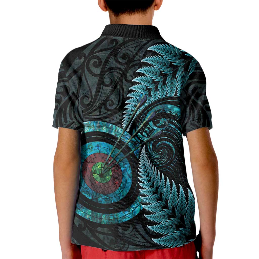New Zealand Archery Kid Polo Shirt Aotearoa Silver Fern Maori - Aussie Hoodie
