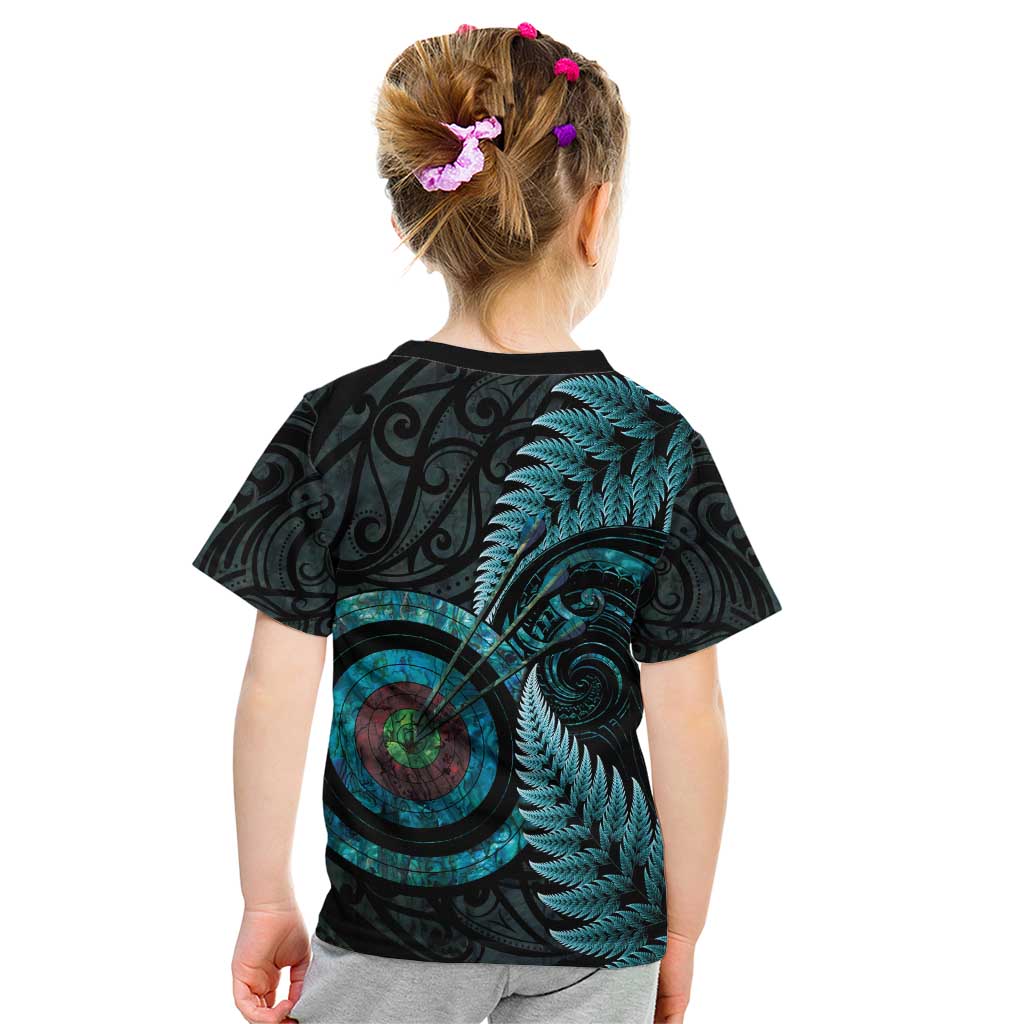 New Zealand Archery Kid T Shirt Aotearoa Silver Fern Maori - Aussie Hoodie