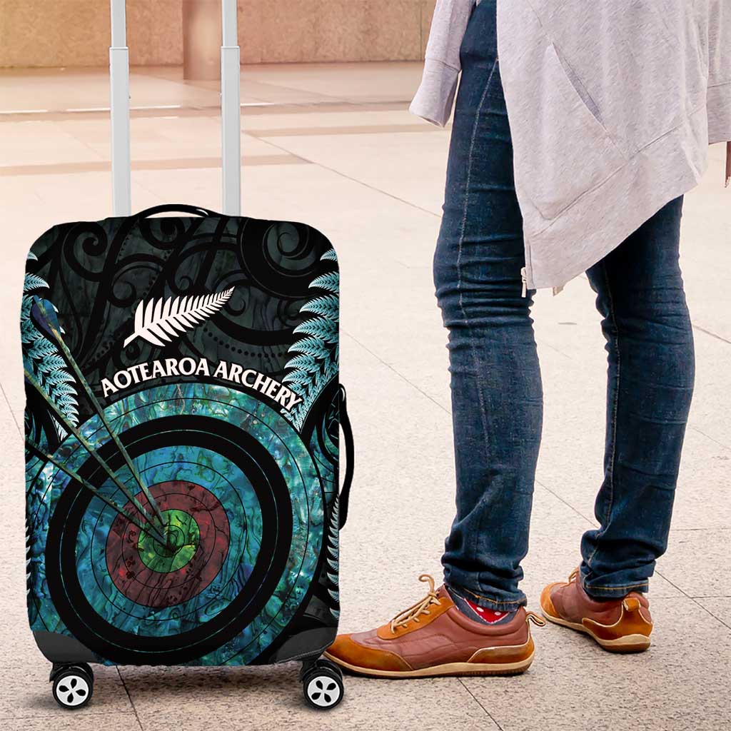 New Zealand Archery Luggage Cover Aotearoa Silver Fern Maori - Aussie Hoodie