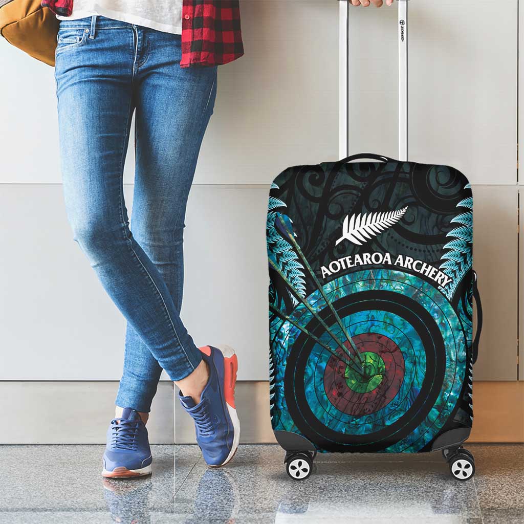 New Zealand Archery Luggage Cover Aotearoa Silver Fern Maori - Aussie Hoodie