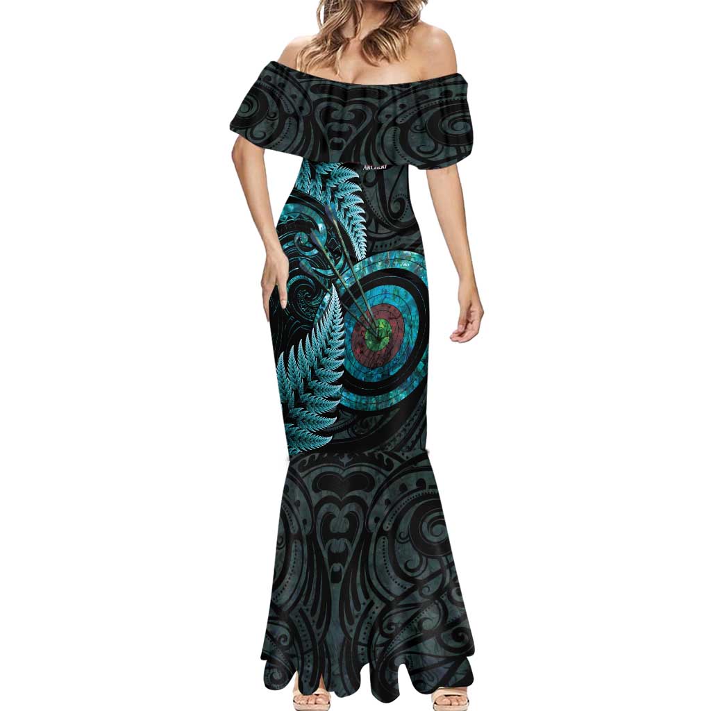 New Zealand Archery Mermaid Dress Aotearoa Silver Fern Maori - Aussie Hoodie