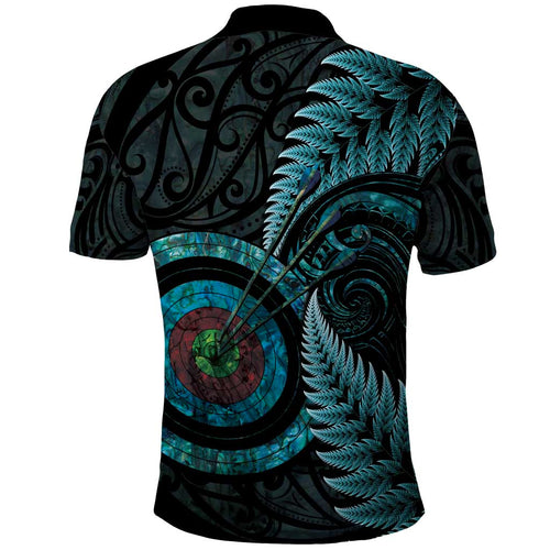 New Zealand Archery Polo Shirt Aotearoa Silver Fern Maori - Aussie Hoodie