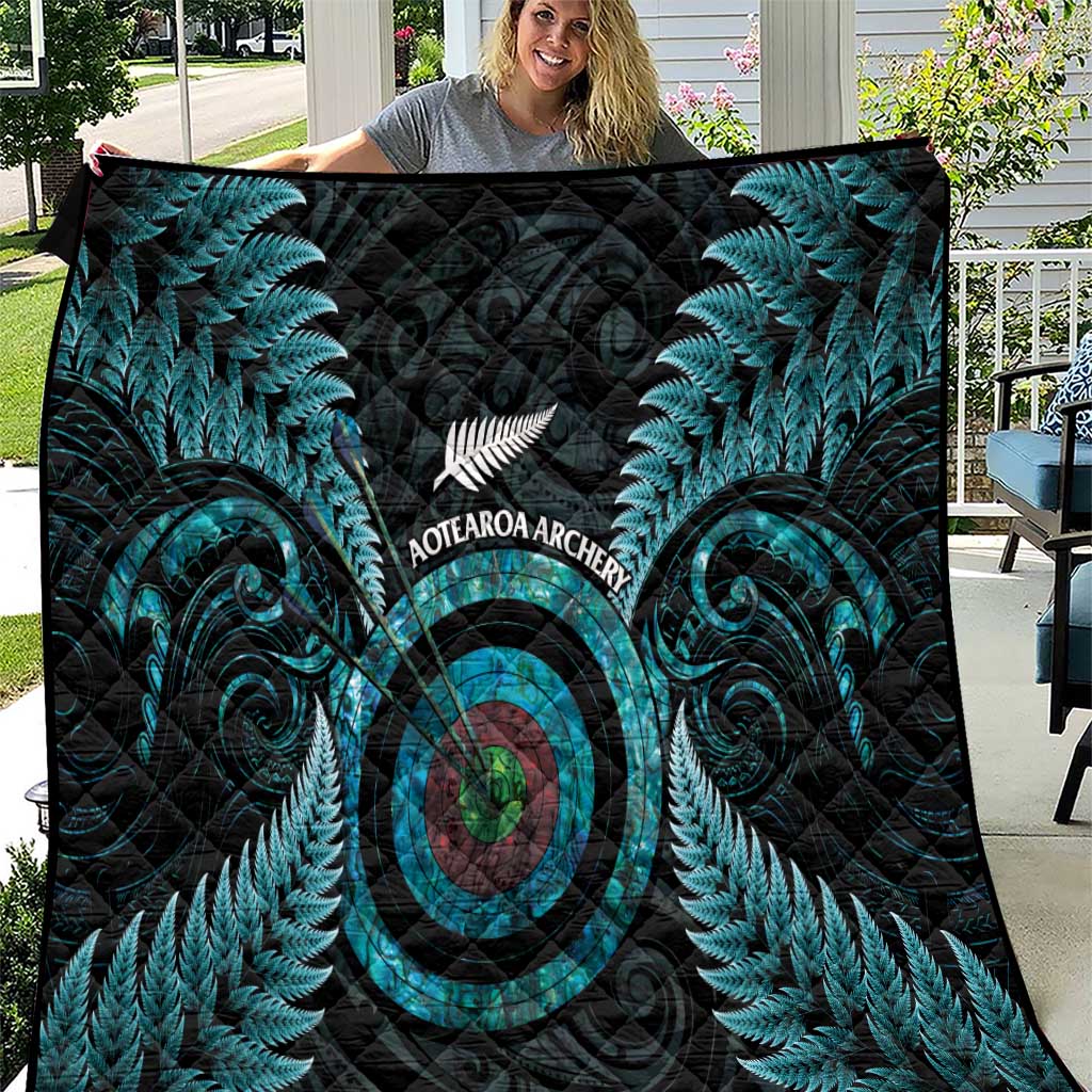 New Zealand Archery Quilt Aotearoa Silver Fern Maori - Aussie Hoodie