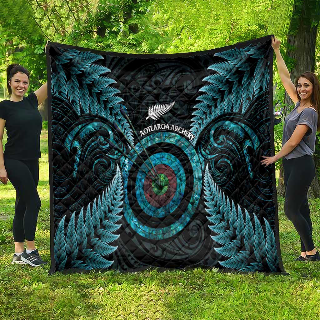 New Zealand Archery Quilt Aotearoa Silver Fern Maori - Aussie Hoodie