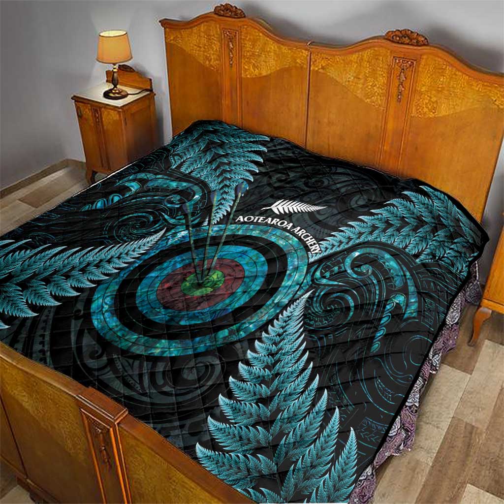 New Zealand Archery Quilt Aotearoa Silver Fern Maori - Aussie Hoodie