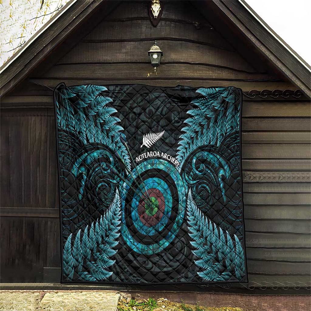 New Zealand Archery Quilt Aotearoa Silver Fern Maori - Aussie Hoodie