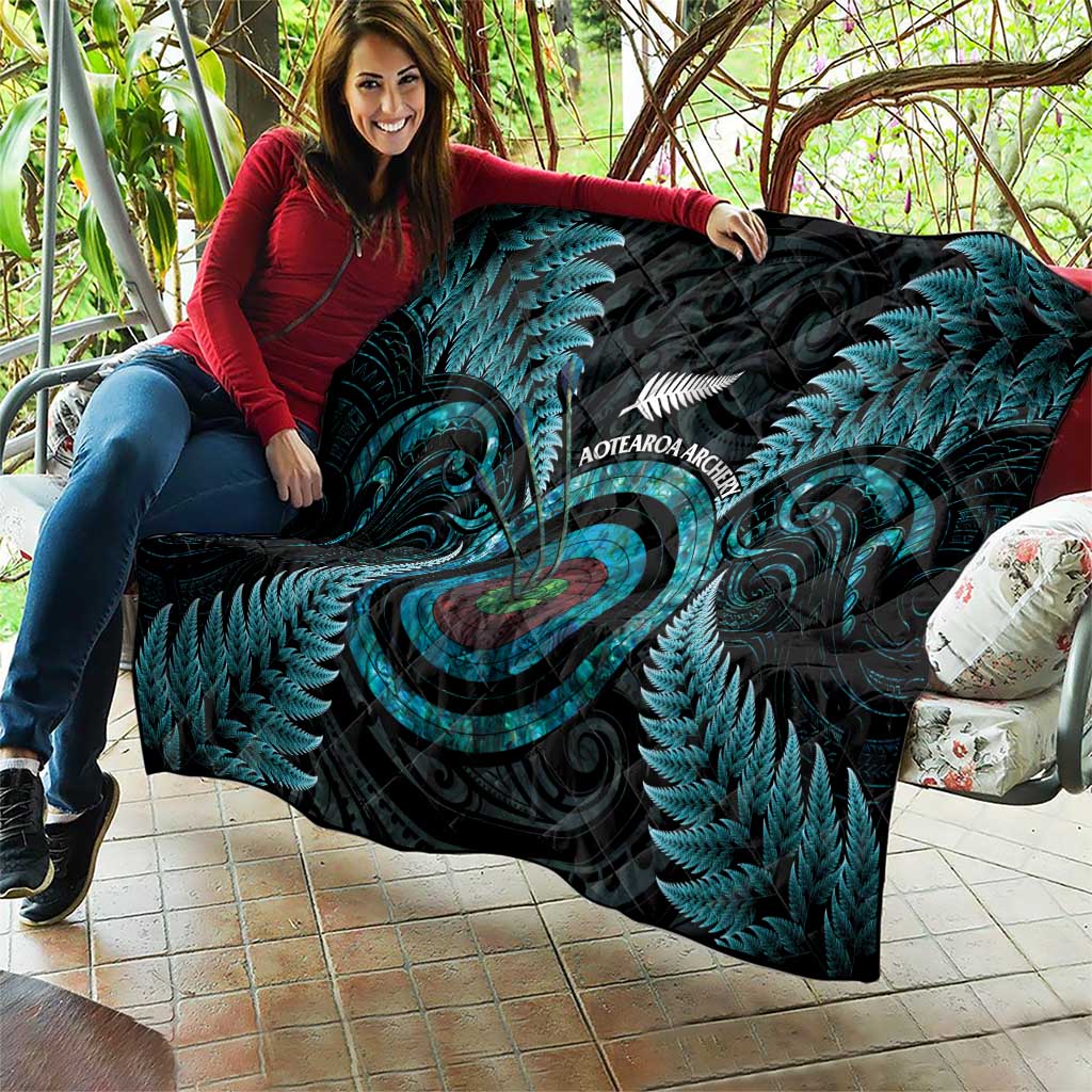 New Zealand Archery Quilt Aotearoa Silver Fern Maori - Aussie Hoodie