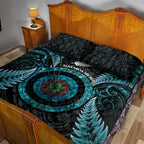 New Zealand Archery Quilt Bed Set Aotearoa Silver Fern Maori - Aussie Hoodie