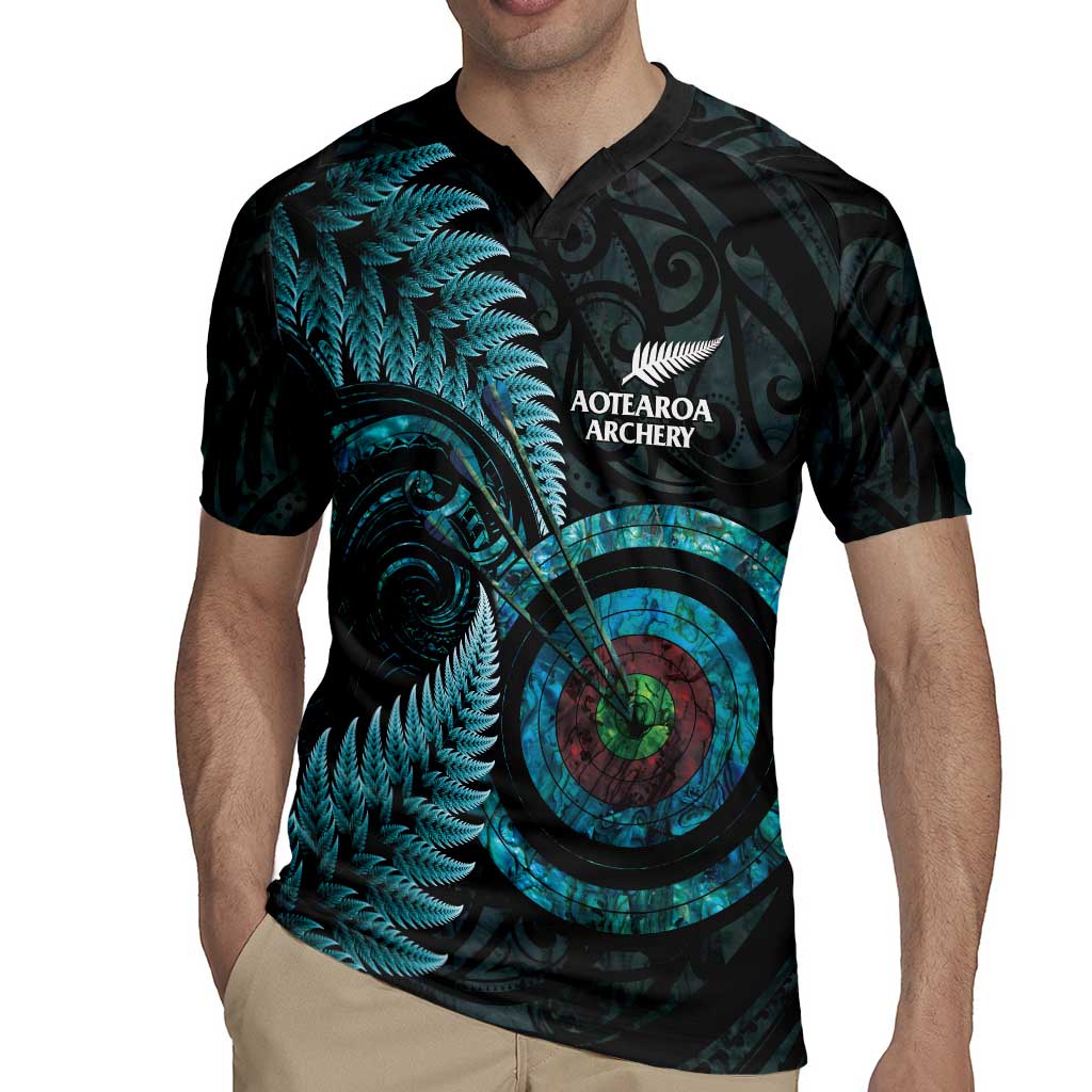 New Zealand Archery Rugby Jersey Aotearoa Silver Fern Maori - Aussie Hoodie