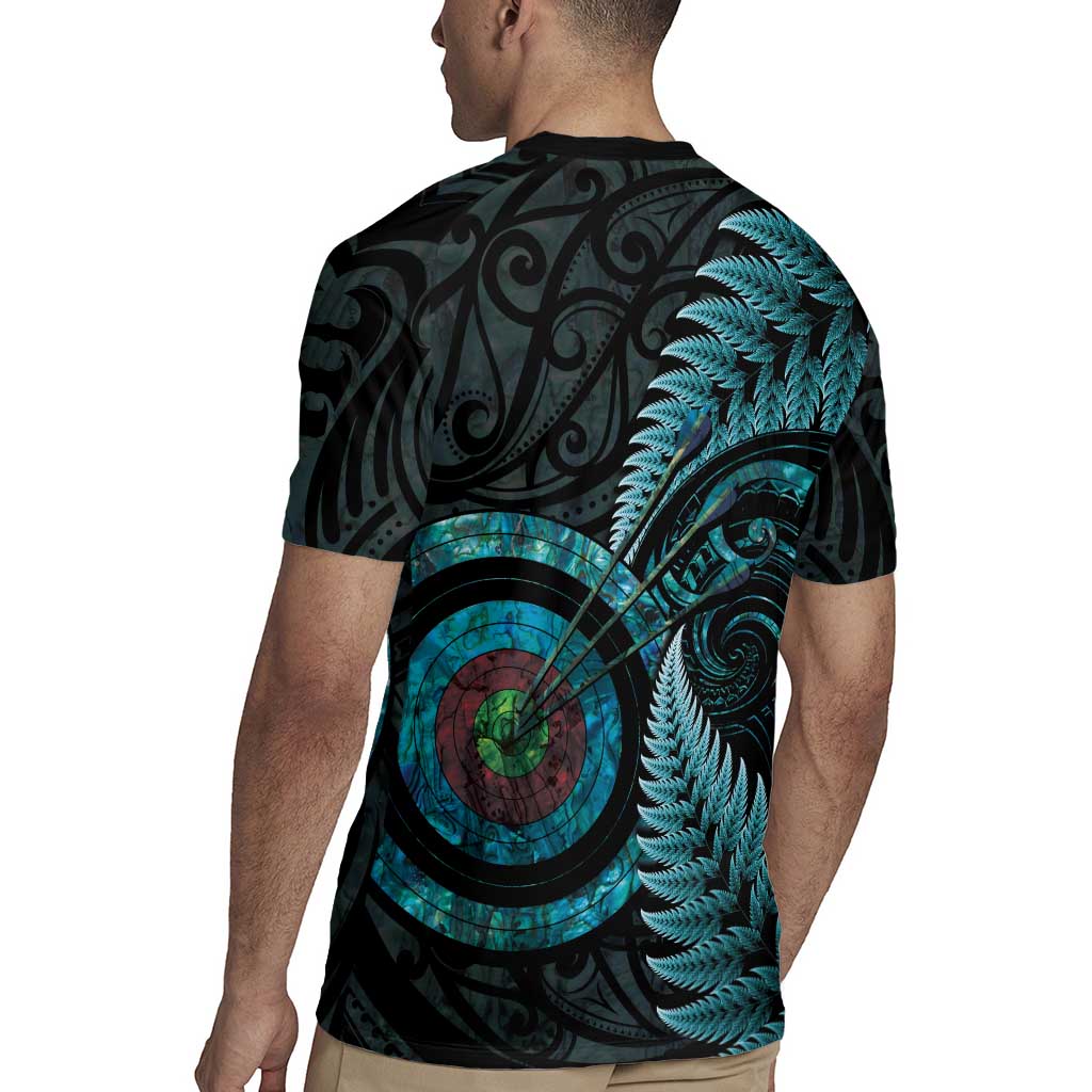 New Zealand Archery Rugby Jersey Aotearoa Silver Fern Maori - Aussie Hoodie