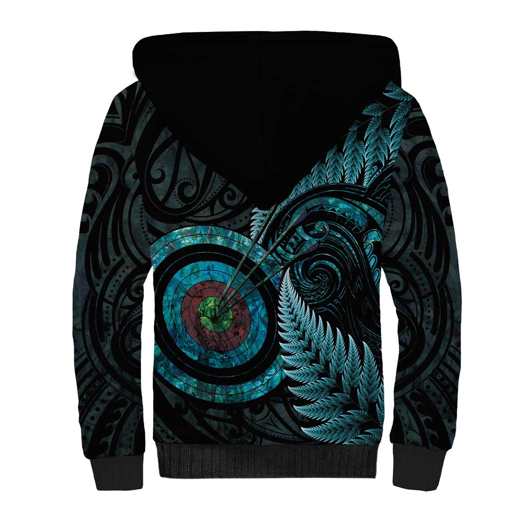 New Zealand Archery Sherpa Hoodie Aotearoa Silver Fern Maori - Aussie Hoodie