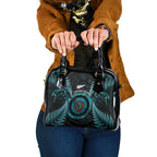 New Zealand Archery Shoulder Handbag Aotearoa Silver Fern Maori - Aussie Hoodie