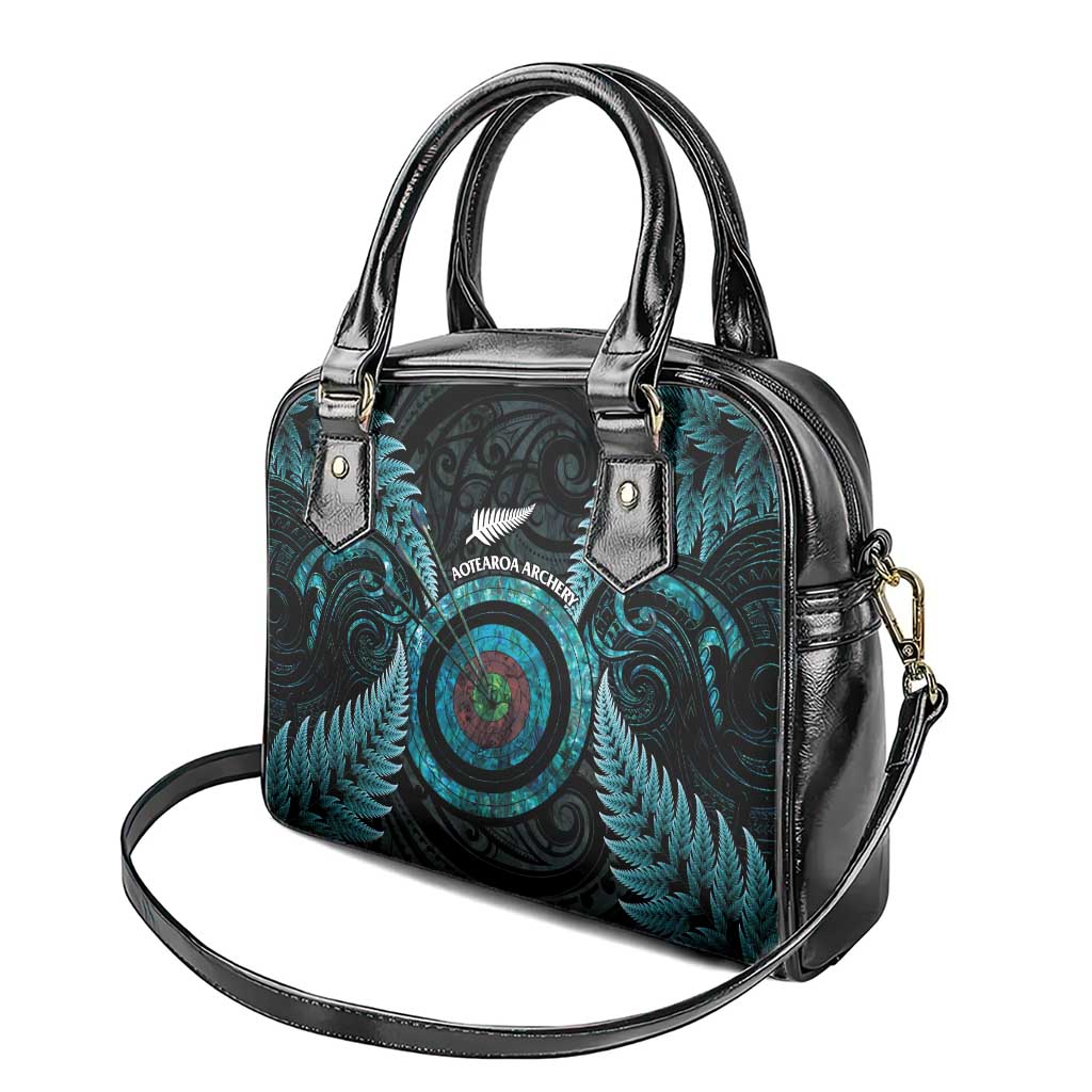 New Zealand Archery Shoulder Handbag Aotearoa Silver Fern Maori - Aussie Hoodie