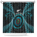 New Zealand Archery Shower Curtain Aotearoa Silver Fern Maori - Aussie Hoodie