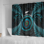 New Zealand Archery Shower Curtain Aotearoa Silver Fern Maori - Aussie Hoodie