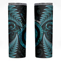 New Zealand Archery Skinny Tumbler Aotearoa Silver Fern Maori - Aussie Hoodie