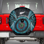 New Zealand Archery Spare Tire Cover Aotearoa Silver Fern Maori - Aussie Hoodie