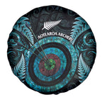 New Zealand Archery Spare Tire Cover Aotearoa Silver Fern Maori - Aussie Hoodie