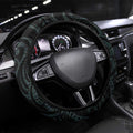 New Zealand Archery Steering Wheel Cover Aotearoa Silver Fern Maori - Aussie Hoodie