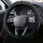 New Zealand Archery Steering Wheel Cover Aotearoa Silver Fern Maori - Aussie Hoodie