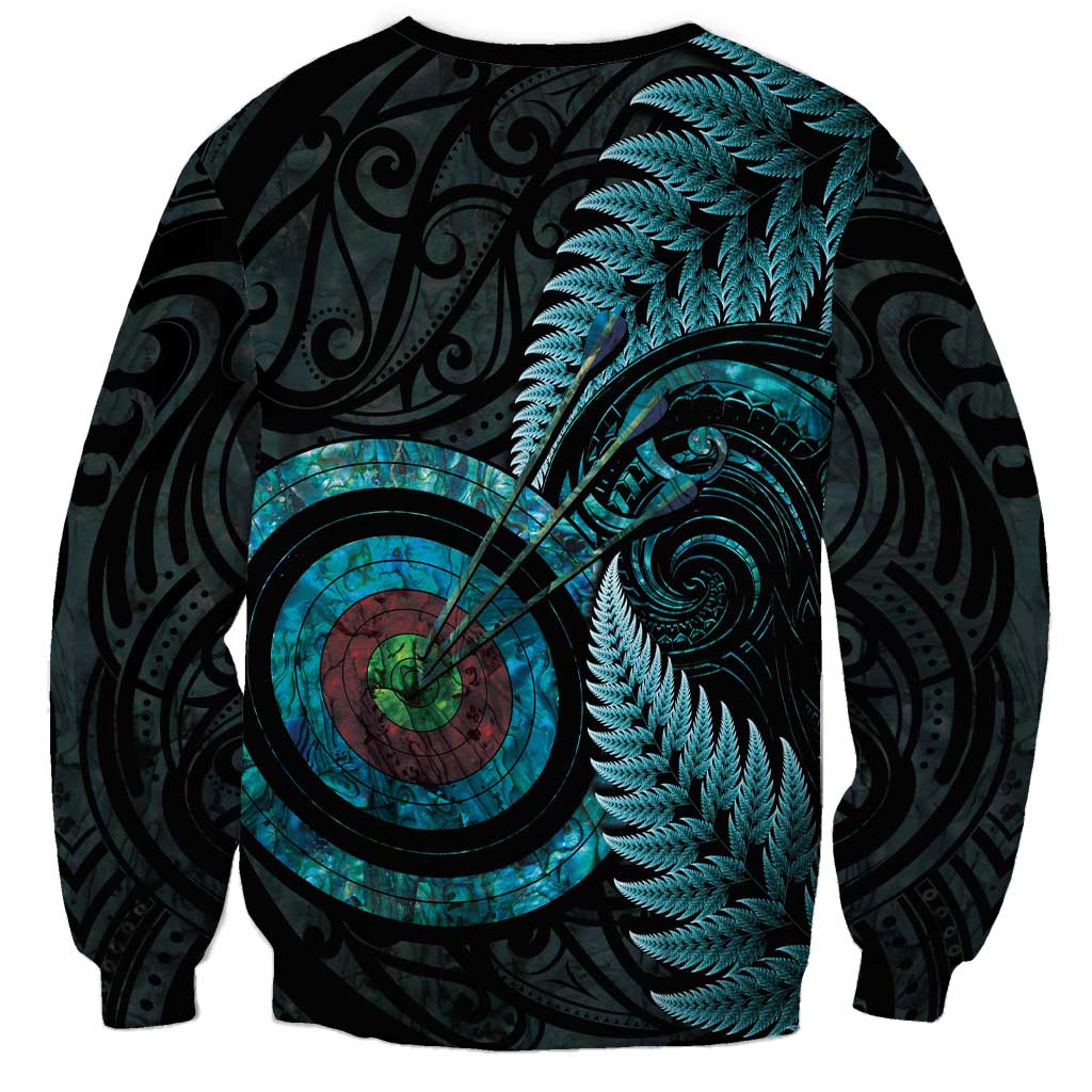 New Zealand Archery Sweatshirt Aotearoa Silver Fern Maori - Aussie Hoodie