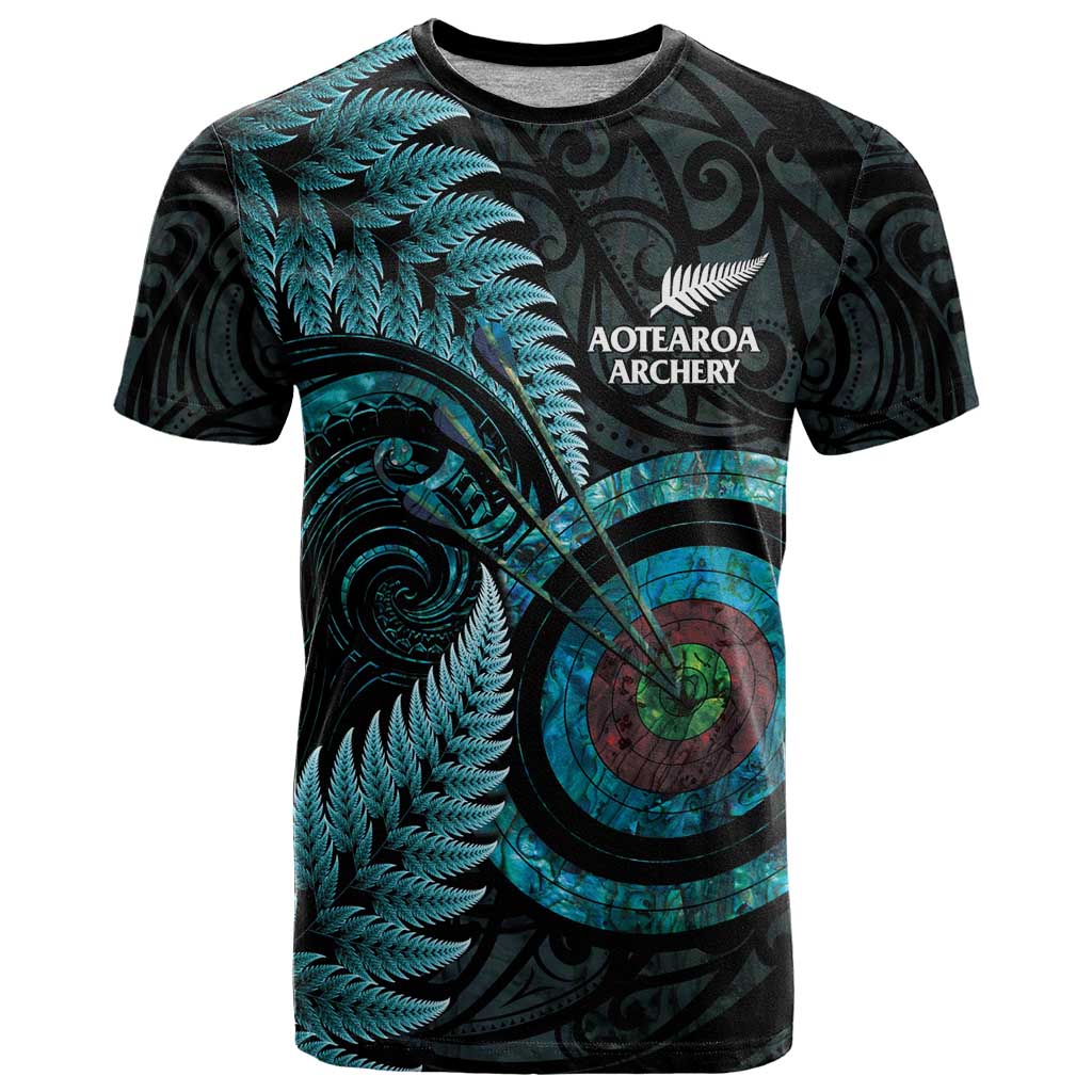 New Zealand Archery T Shirt Aotearoa Silver Fern Maori - Aussie Hoodie