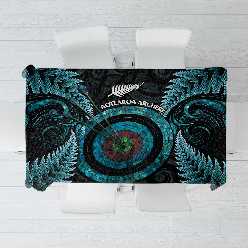New Zealand Archery Tablecloth Aotearoa Silver Fern Maori - Aussie Hoodie
