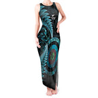 New Zealand Archery Tank Maxi Dress Aotearoa Silver Fern Maori - Aussie Hoodie