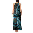 New Zealand Archery Tank Maxi Dress Aotearoa Silver Fern Maori - Aussie Hoodie