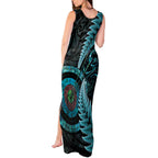 New Zealand Archery Tank Maxi Dress Aotearoa Silver Fern Maori - Aussie Hoodie