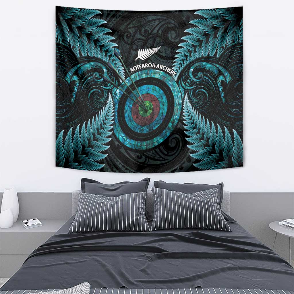 New Zealand Archery Tapestry Aotearoa Silver Fern Maori - Aussie Hoodie