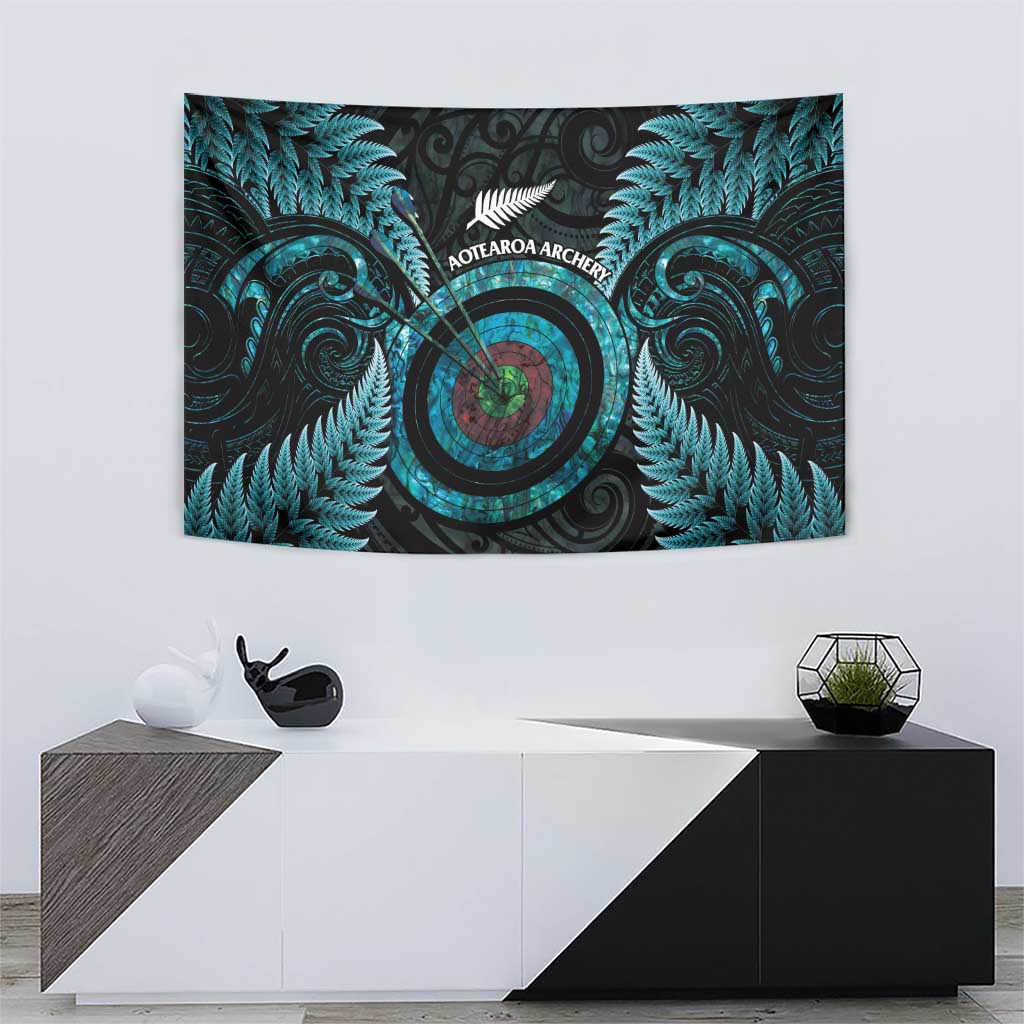 New Zealand Archery Tapestry Aotearoa Silver Fern Maori - Aussie Hoodie