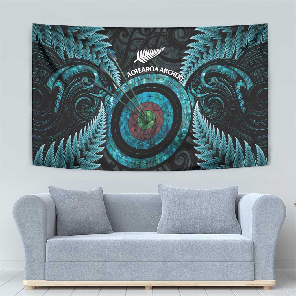 New Zealand Archery Tapestry Aotearoa Silver Fern Maori - Aussie Hoodie