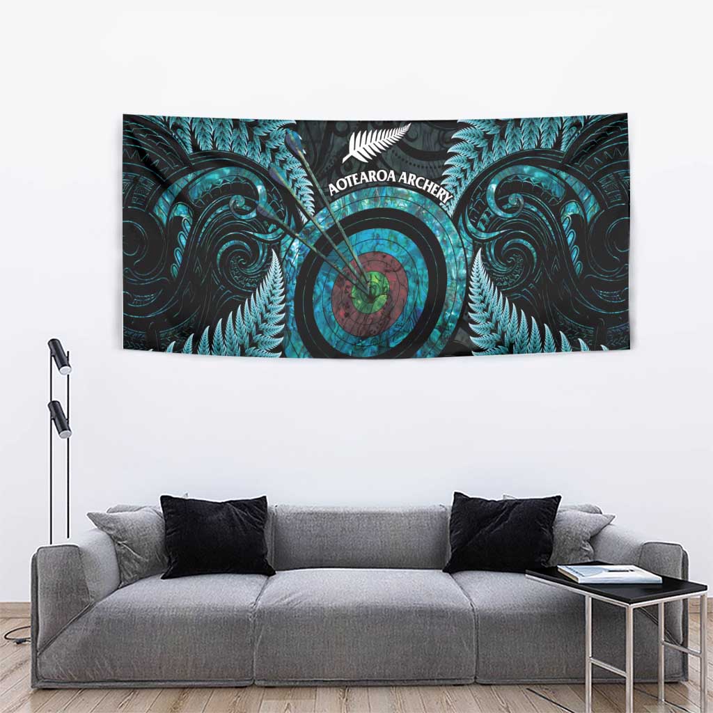 New Zealand Archery Tapestry Aotearoa Silver Fern Maori - Aussie Hoodie