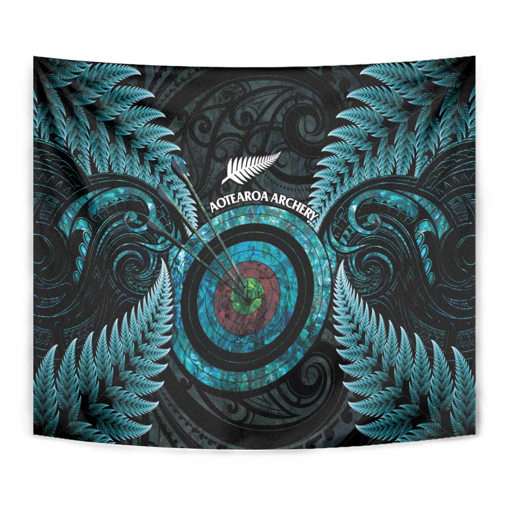 New Zealand Archery Tapestry Aotearoa Silver Fern Maori - Aussie Hoodie