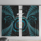 New Zealand Archery Window Curtain Aotearoa Silver Fern Maori - Aussie Hoodie