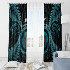New Zealand Archery Window Curtain Aotearoa Silver Fern Maori - Aussie Hoodie