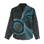 New Zealand Archery Women Casual Shirt Aotearoa Silver Fern Maori - Aussie Hoodie