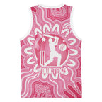 Australia Cricket Breast Cancer Personalised Basketball Jersey Pink Ribbon Aboriginal Art