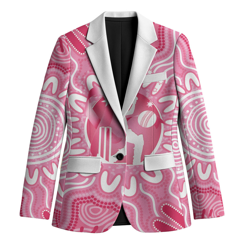 Australia Cricket Breast Cancer Personalised Blazer Pink Ribbon Aboriginal Art