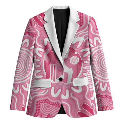 Australia Cricket Breast Cancer Personalised Blazer Pink Ribbon Aboriginal Art